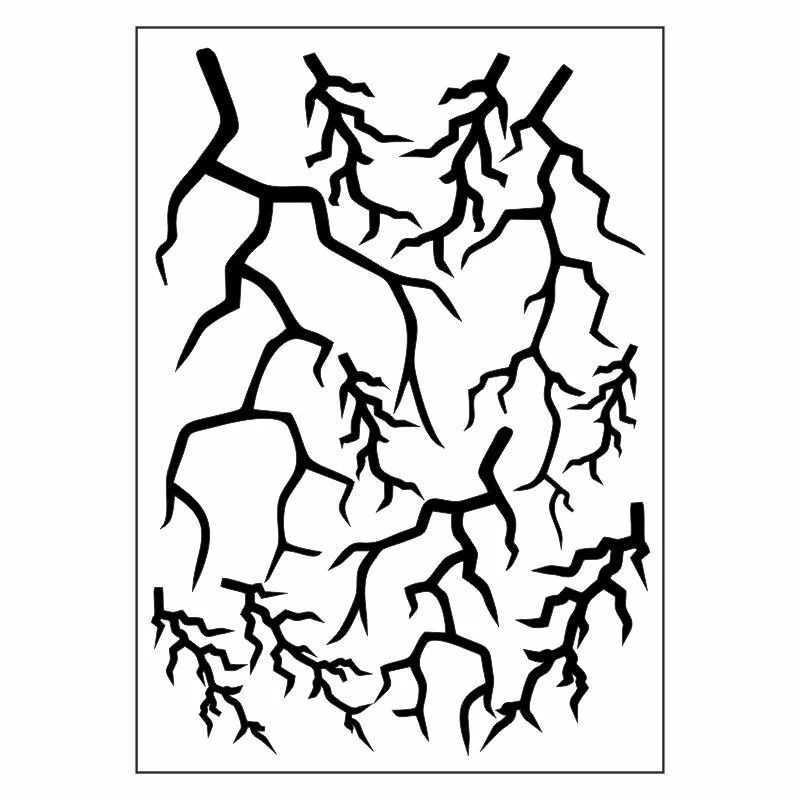 A4 Sticker 132 Tek Paket Çoklu Sticker Şimşek Siyah