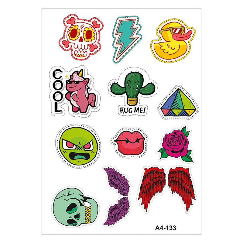 A4 Sticker 133 Tek Paket Çoklu Sticker