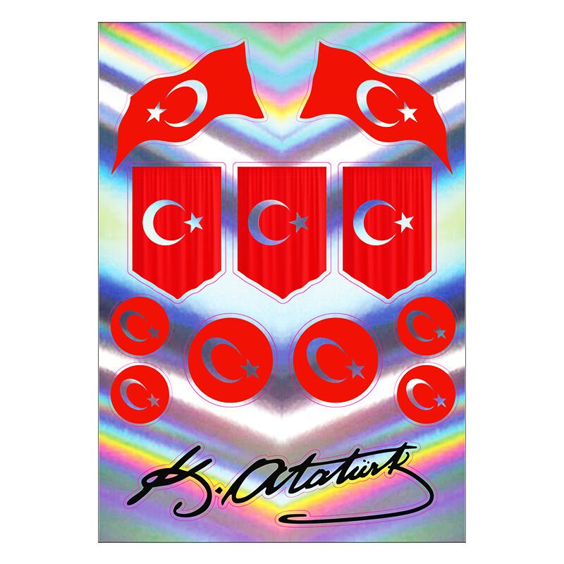 A5 Hologram Sticker 090 Tek Paket Çoklu Sticker