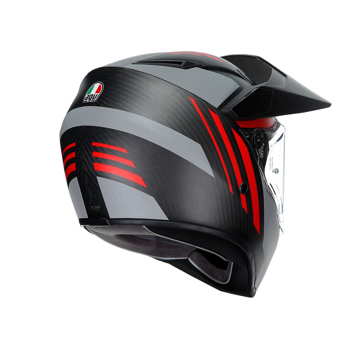 Agv Ax-9 Multı Kapalı Kask Karbon-kırmızı