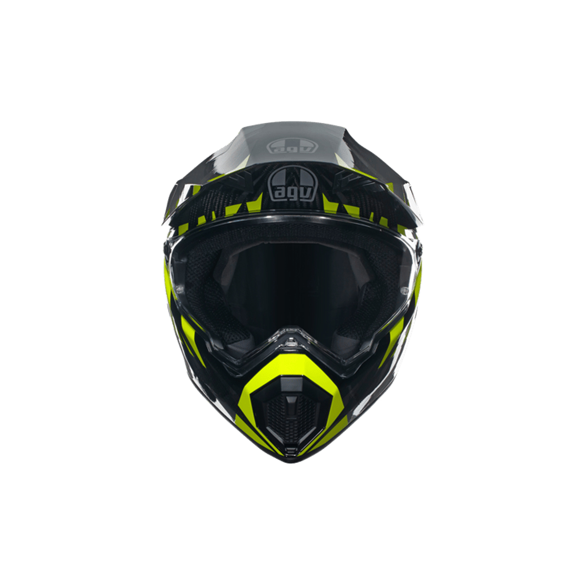 Agv Ax-9 Multı Steppa Kapalı Kask Karbon Gri-neon Sarı