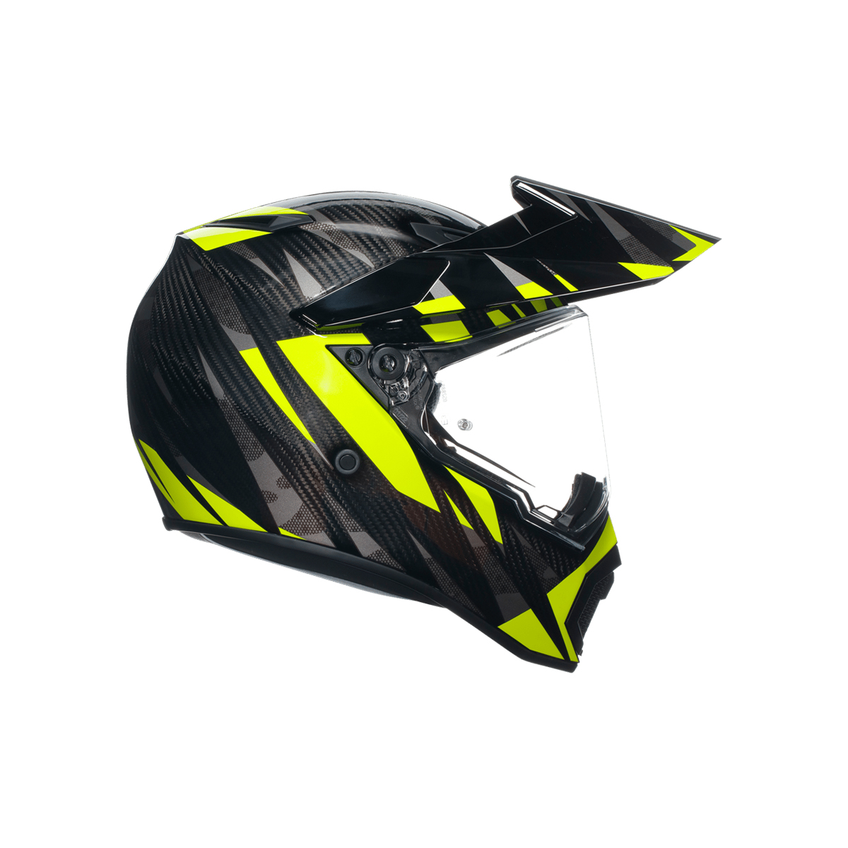 Agv Ax-9 Multı Steppa Kapalı Kask Karbon Gri-neon Sarı