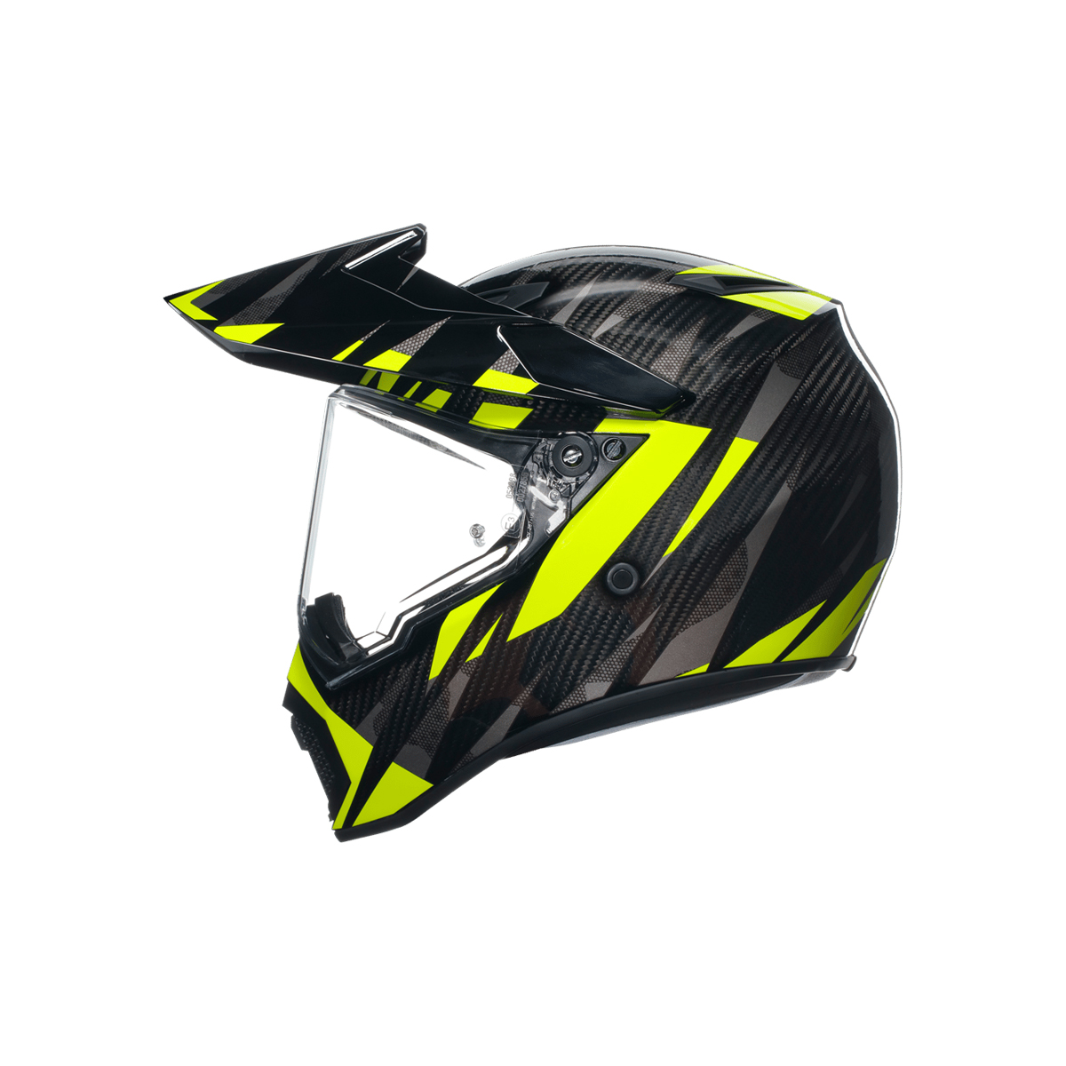 Agv Ax-9 Multı Steppa Kapalı Kask Karbon Gri-neon Sarı