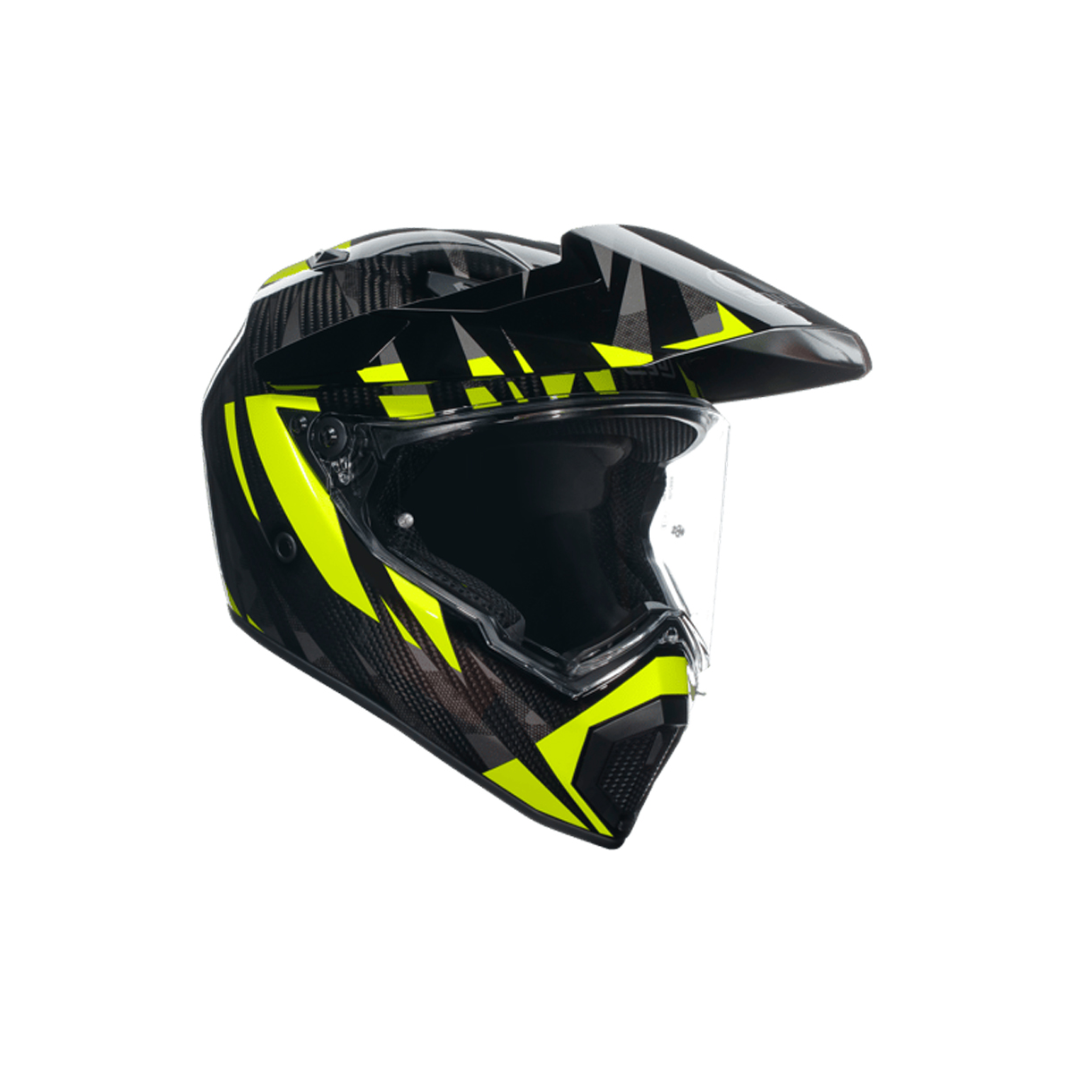 Agv Ax-9 Multı Steppa Kapalı Kask Karbon Gri-neon Sarı