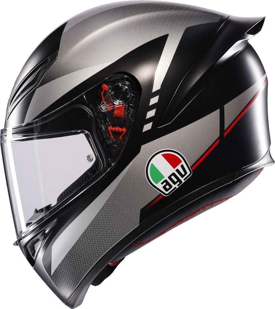 Agv K1 S Lap Siyah Gri Kırmızı Confıguratıon Kask