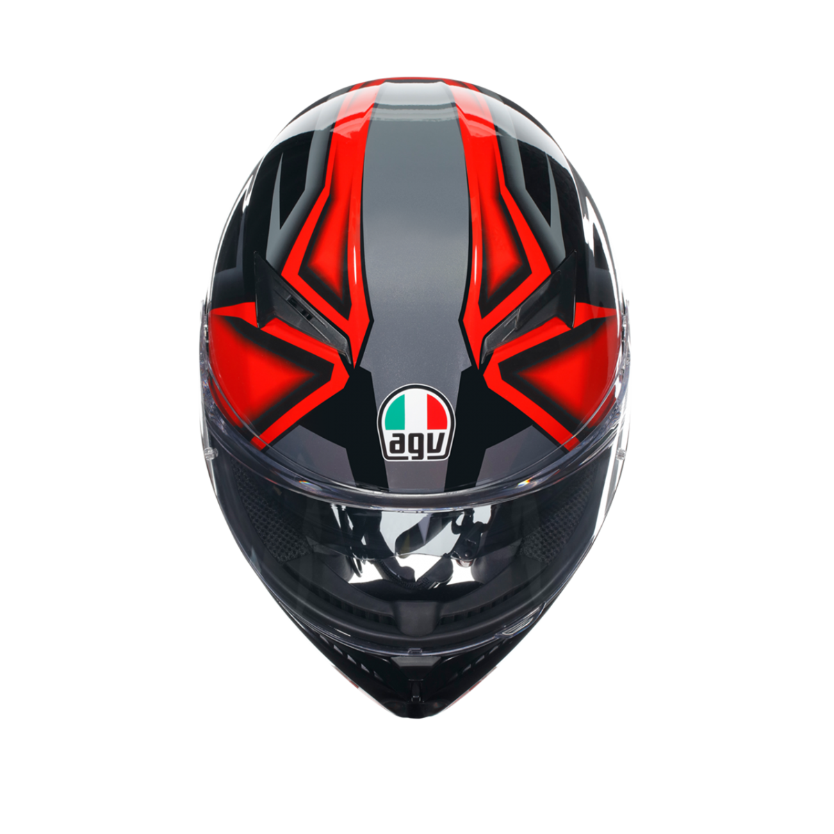 Agv K3 Compound Kapalı Kask Siyah-kırmızı
