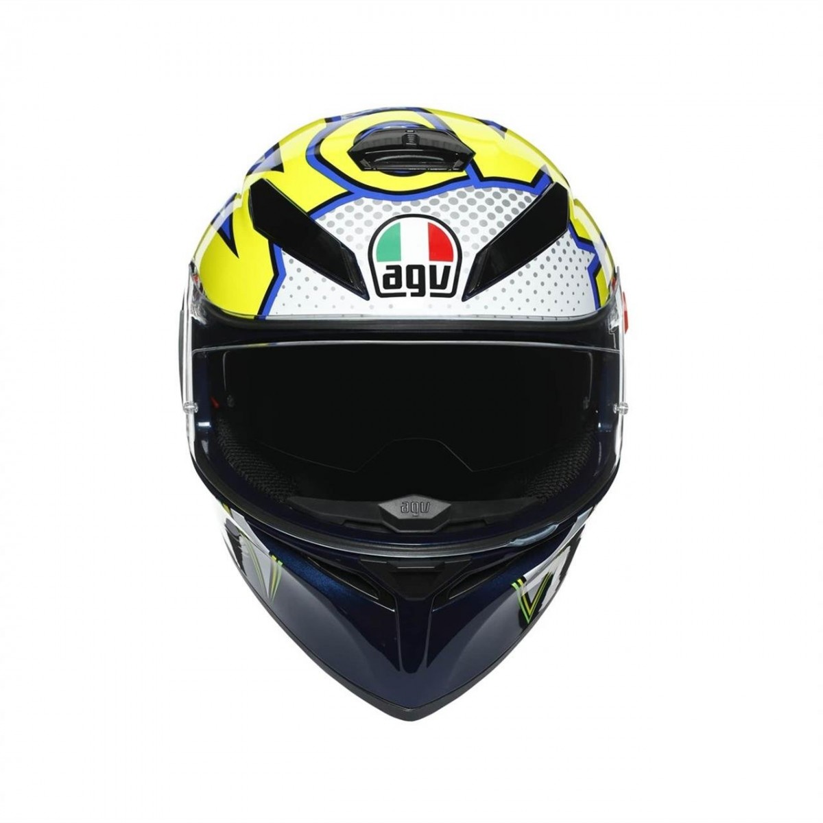 Agv K3 Sv Multı Kapalı Kask Bubble Mavi-beyaz-sarı
