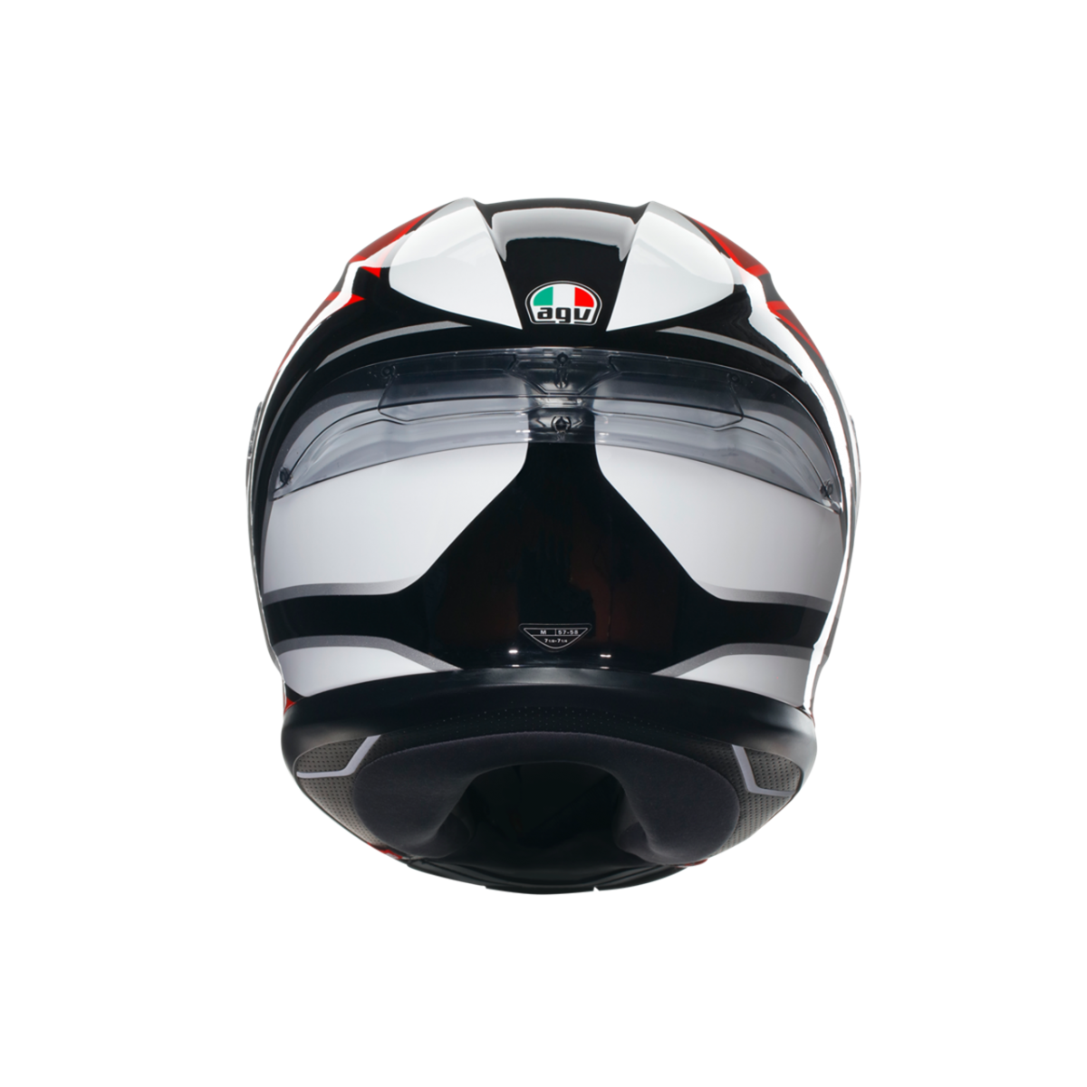 Agv K6 S Kapalı Kask Hyphen Siyah-kırmızı-beyaz