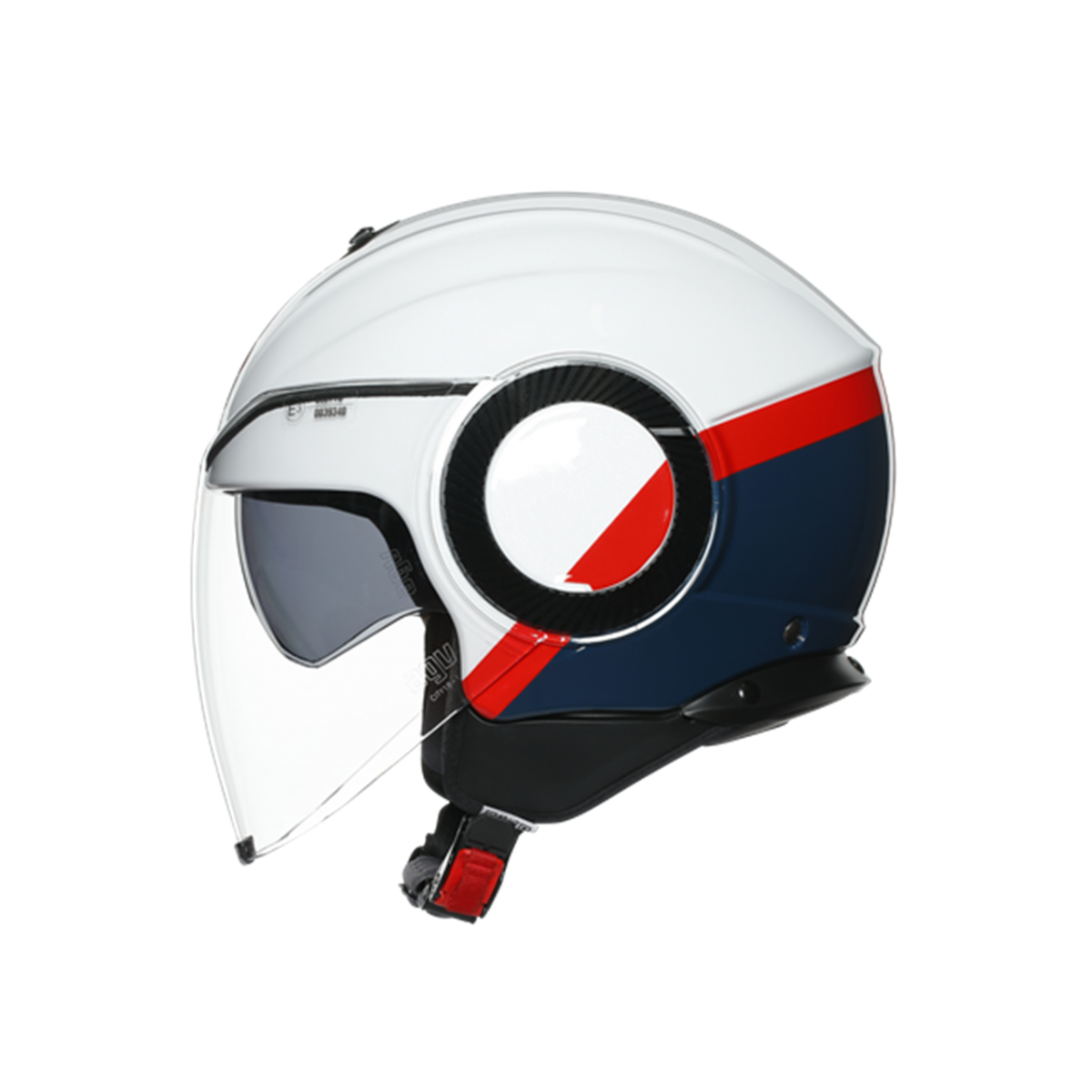 Agv Orbyt Multı Block Yarım Kask Beyaz-kırmızı SMALL