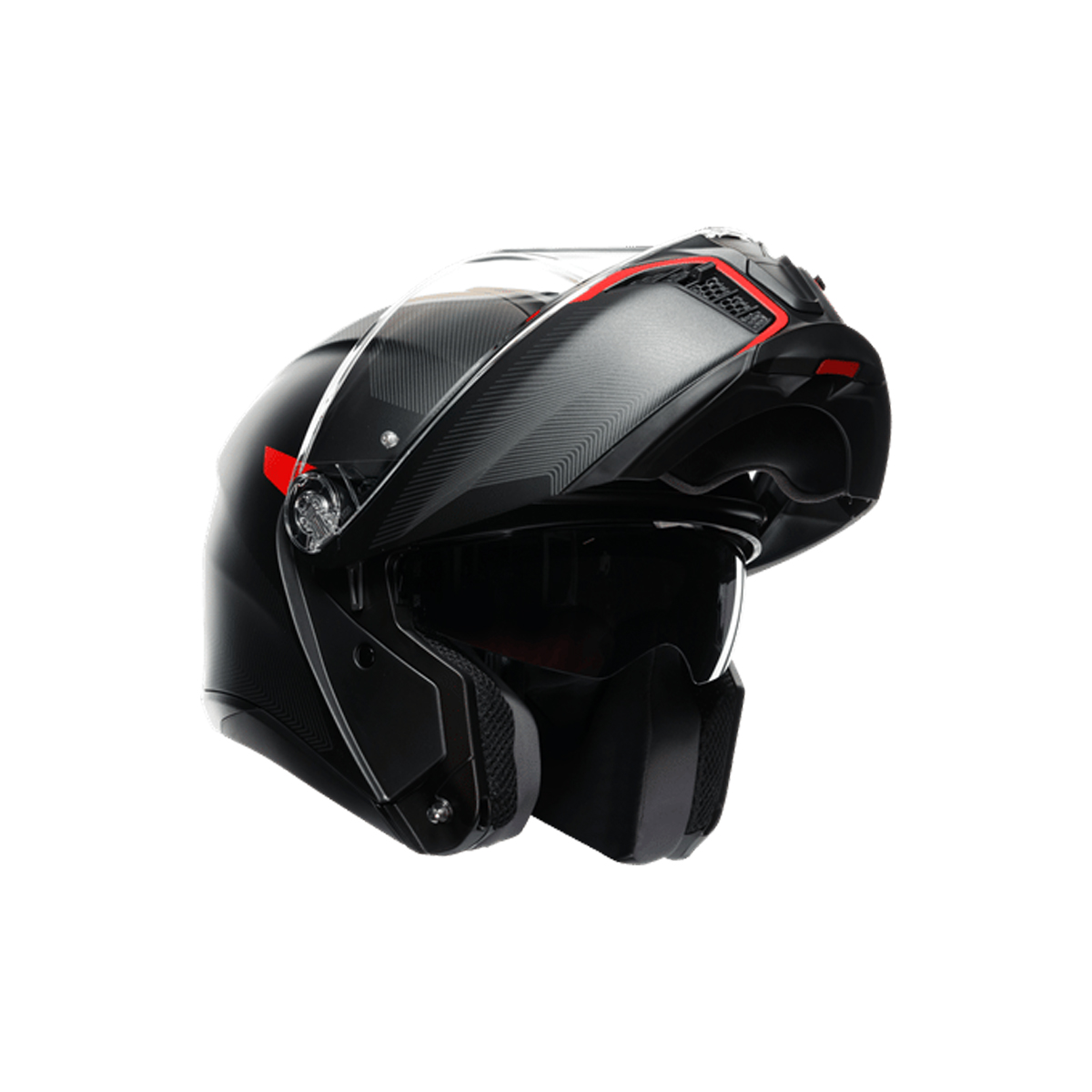 Agv Tourmodular Çene Açılır Kask Frequency Mat Metal-kırmızı
