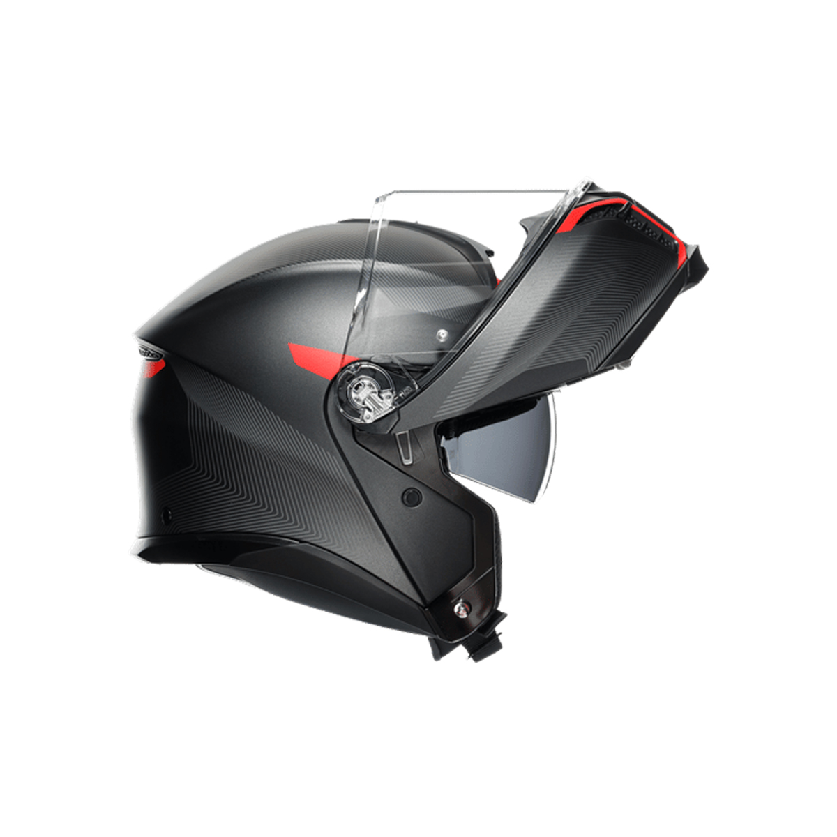 Agv Tourmodular Çene Açılır Kask Frequency Mat Metal-kırmızı