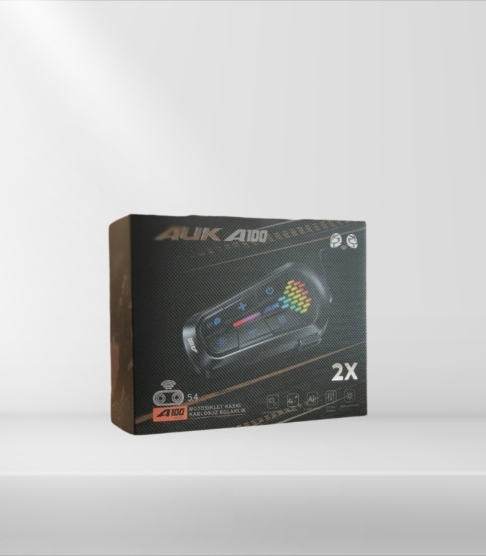 Auk A100 Bluetooth Ve Intercom Kask İçin İp56 İki Kişilik