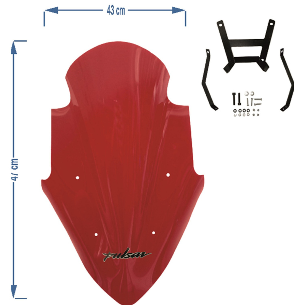 Bajaj Pulsar Ns 200 Siperlik Camı Kırmızı 47x43cm 4mm Bajaj Pulsar Ns 200 Siperlik Camı Kırmızı 47x43cm 4mm