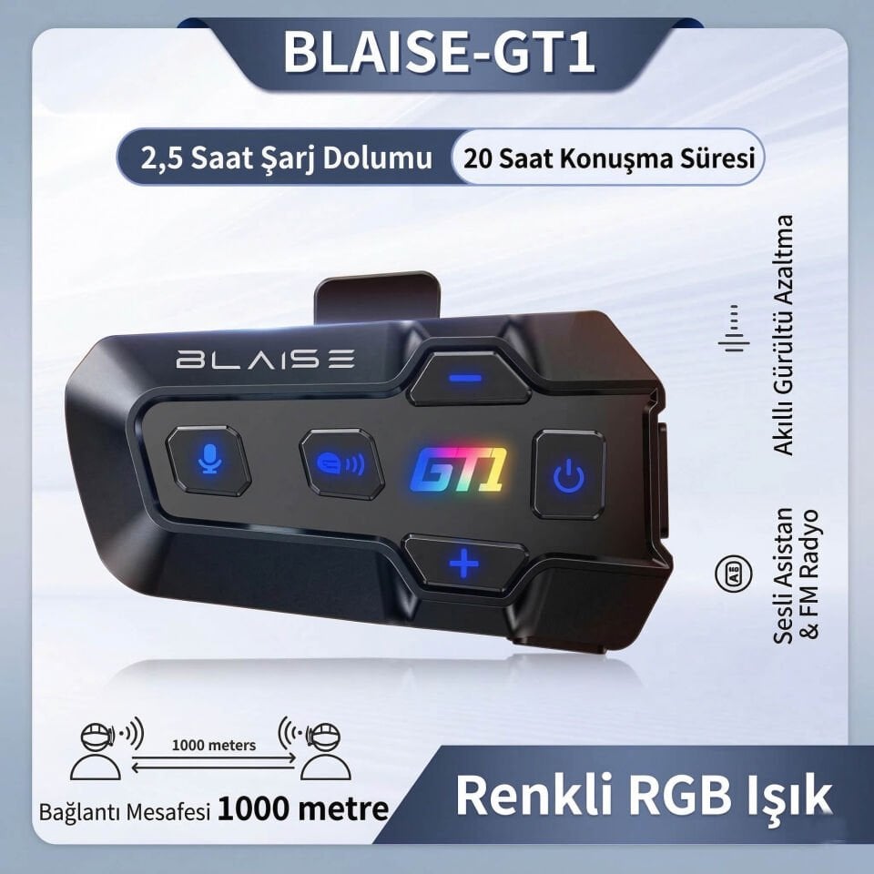 Blaıse Gt1 Bluetooth Ve Intercom 2 Kişilik Bağlantı Blaıse Gt1 Bluetooth Ve Intercom 2 Kişilik Bağlantı