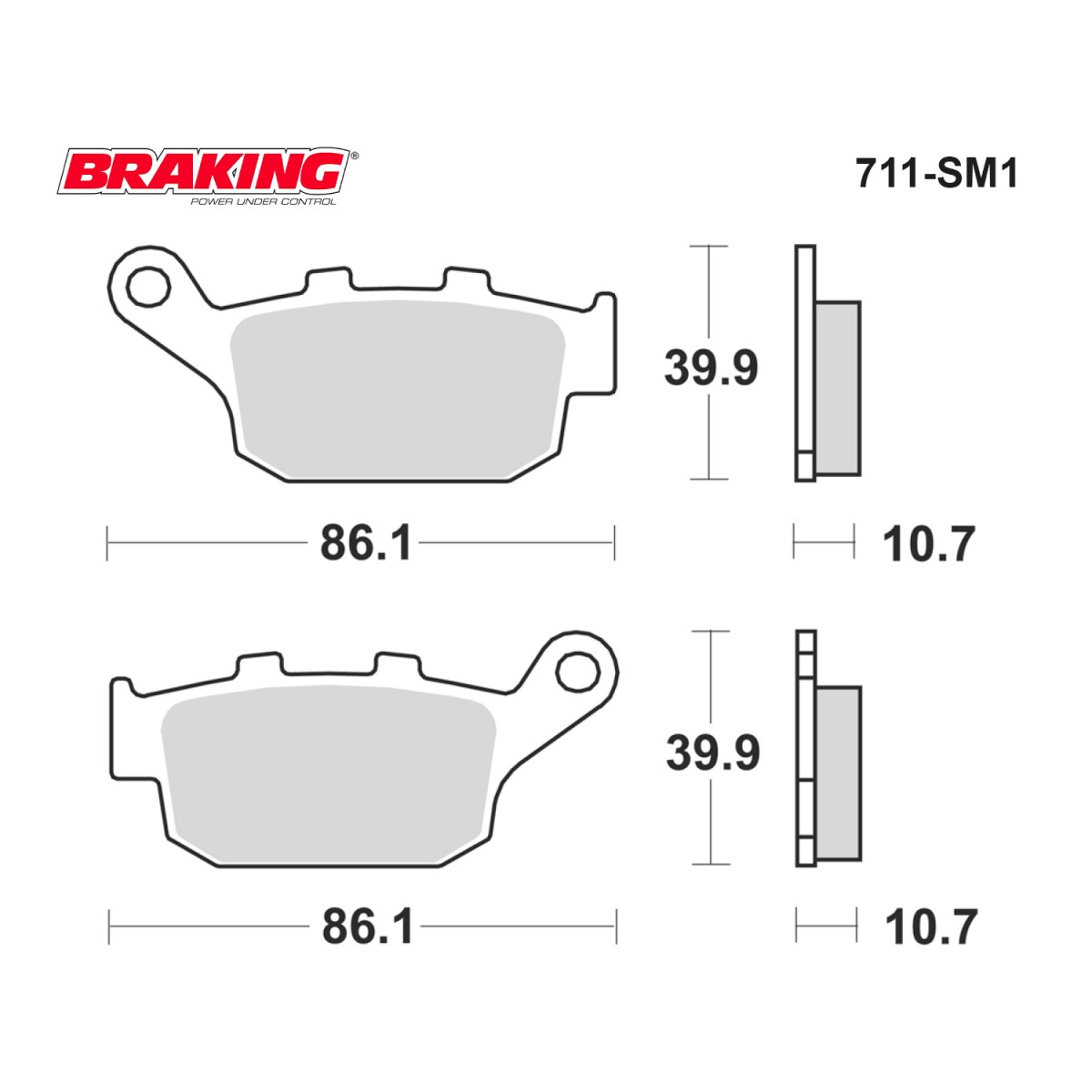 Brakıng Fren Balatası 711sm1 Arka Honda Fes 250 Foresıght Cbr 500 600 Cb 650f Xl 600 650 700 V Xrv 650 750 Afrıca Twın 020