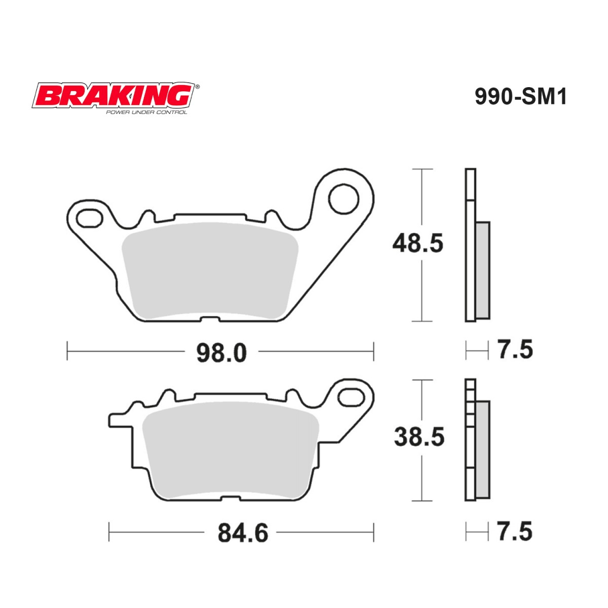 Brakıng Fren Balatası 990sm1 Ön Yamaha Nmax 125 155 Delıght 125 (2017-2018) 380. 694. Yarı Metal