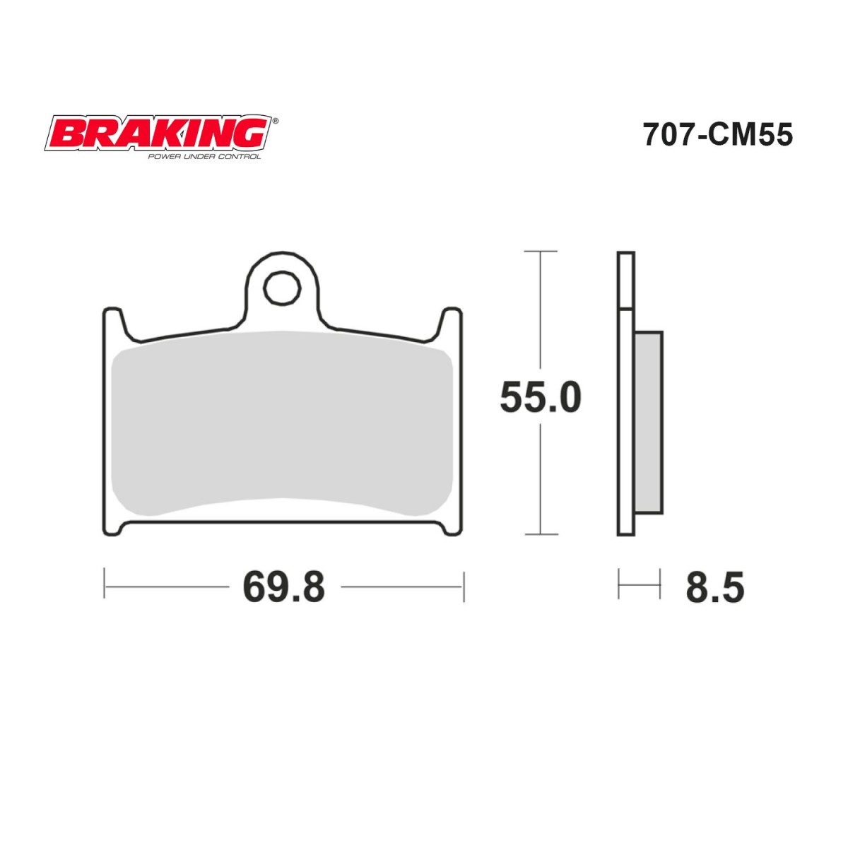Brakıng Fren Balatası Sinter 707cm55 Ön Trıumph Daytona 600 650 750 900 955 1000 1200 Sprınt 955 1050 Explorer 2012-2015 017