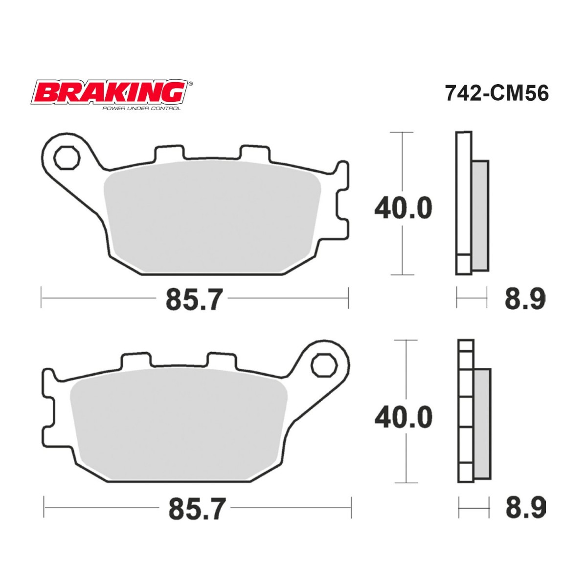 Brakıng Fren Balatası Sinter 742cm56 Arka Honda Nc700 Nc750 S X [12-13] Arka Cbr Cbf 600 Suzukı Dl 650 1000 V-strom Yamaha Mt-07