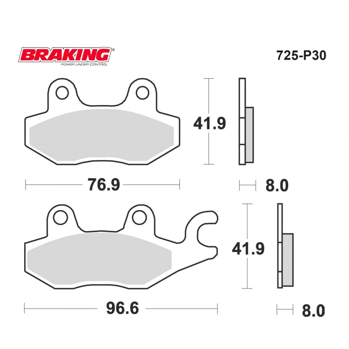Brakıng Fren Balatası Sinter P30725 Cbf 250 Nınja 250 R Z 300 Kymco Lıke Agılıty R16 Dınk / Classıc Grand Dınk