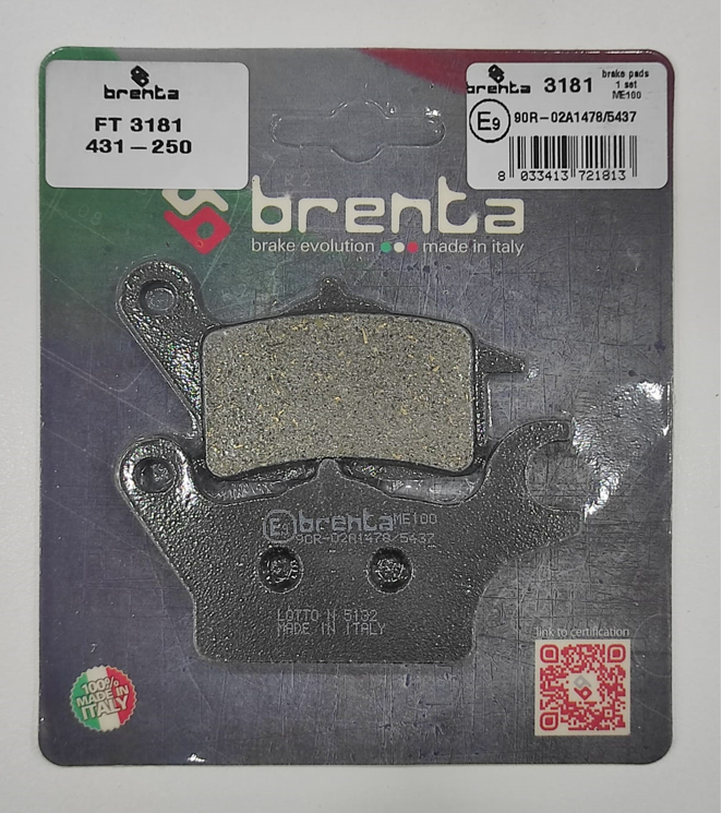 Brenta Organik Fren Balata Ft 3181 Ön Honda Dıo 110 Ön Sol Yamaha Trıcıty Mw125 Mws125 (suzukı Address 110 Ön 2019) 652 358