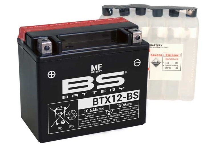 Bs Akü Btx12-bs 12v10ah Honda Foresıght 250 Pıaggıo X7 X8 X-evo 250 Hyosung Gt250-r Daelım S3