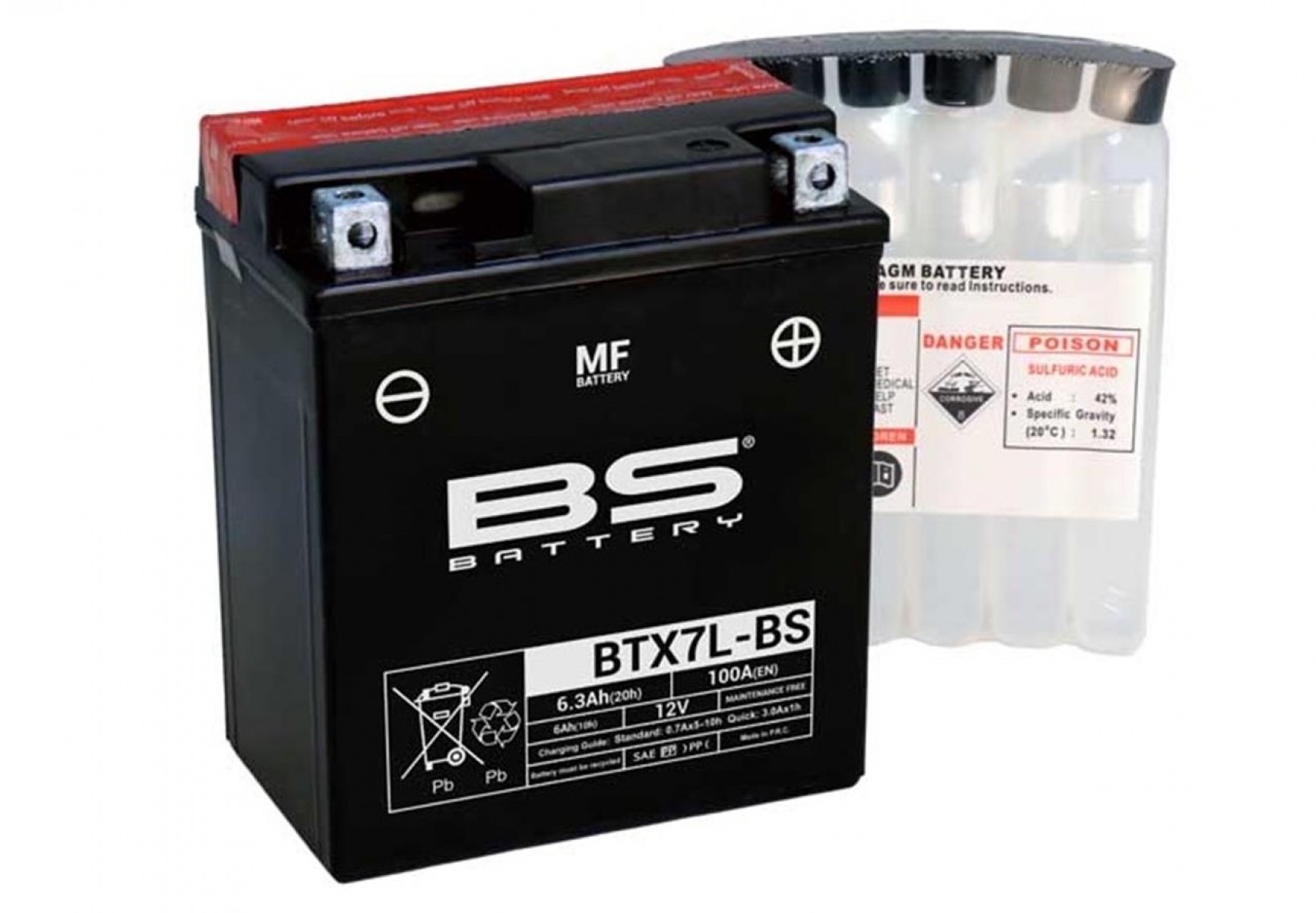 Bs Akü Btx7l-bs 12v7ah 1994-2019 Kawasaki Klx 250