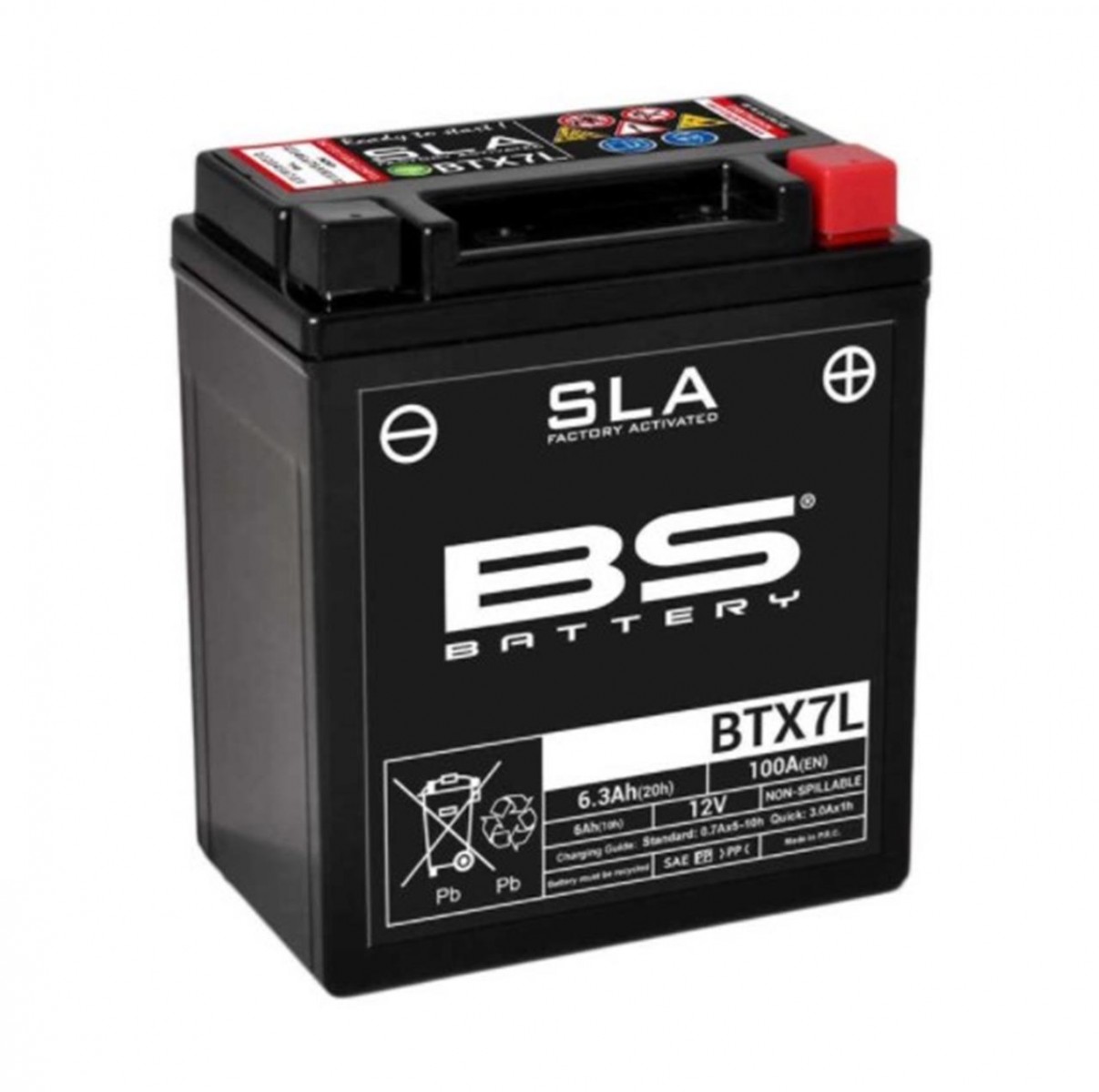 Bs Akü Sla (kuru) Btx7l 12v7ah Yzf-r25 Mt-25 Ybr125 Spacy Cbf150 Cbr250r Twıster 250 Crf250l Cb600f Nınja 250r Dylan Pes Nes 150