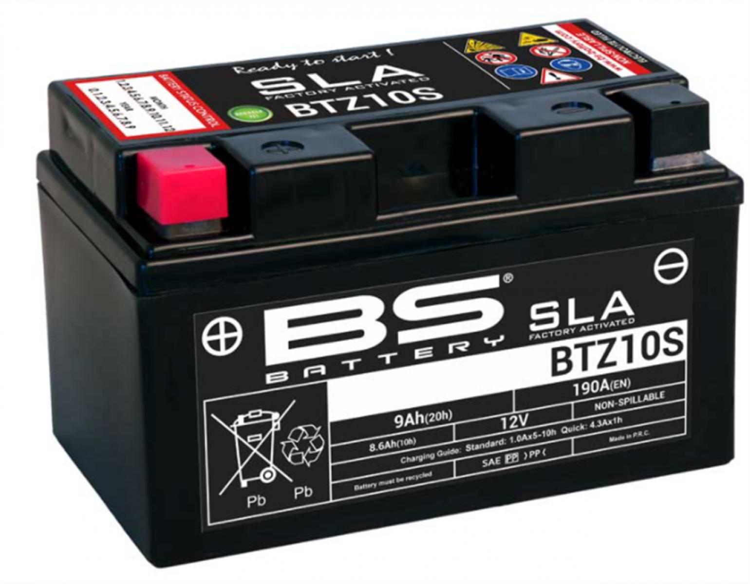 Bs Akü Sla (kuru) Btz10s 12v9ah Yamaha R6 Mt-07 Bmw S1000rr Honda Cbf500 Cbf600 Cbf900 Cb600f Cbr600 Cbr1000rr Ktm Duke 640 690