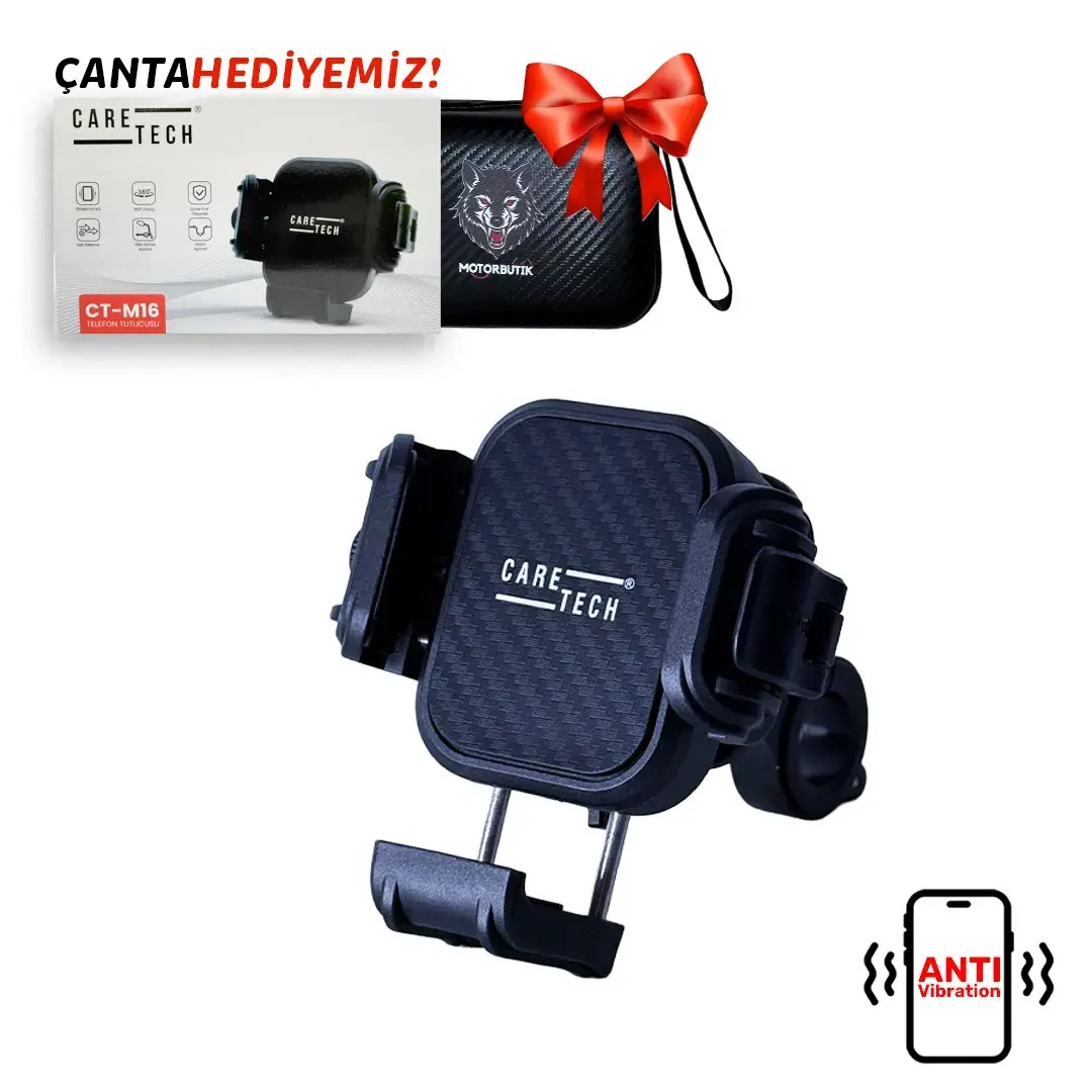 Caretech Telefon Tutucu Ct-m16 Titreşim Modüllü (gidon Bağlantılı)