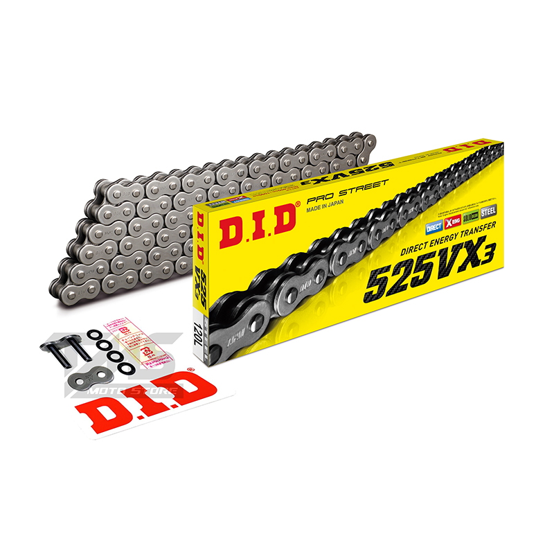 Dıd Çelik Zincir 525-120l Vx3 X-rıng Aprılıa Rxv 450 2005-2014 Kawasakı Vulcan S 2015-2020