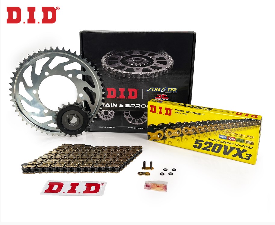 Dıd Zincir Dişli Seti Ktm Duke 390 2021-2023 520vx3 Gold 15t-45t-118l Dıd Zincir Dişli Seti Ktm Duke 390 2021-2023 520vx3 Gold 15t-45t-118l