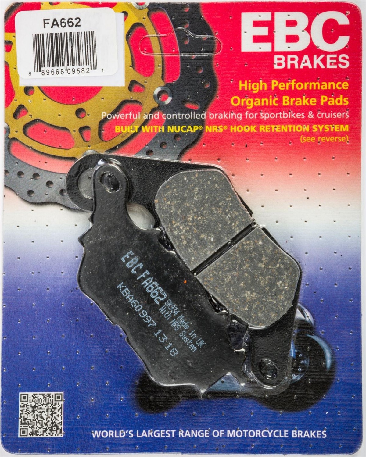 Ebc Arka Fren Balatası Organik Fa662 Yamaha Mt-25 & Yzf-r25 370
