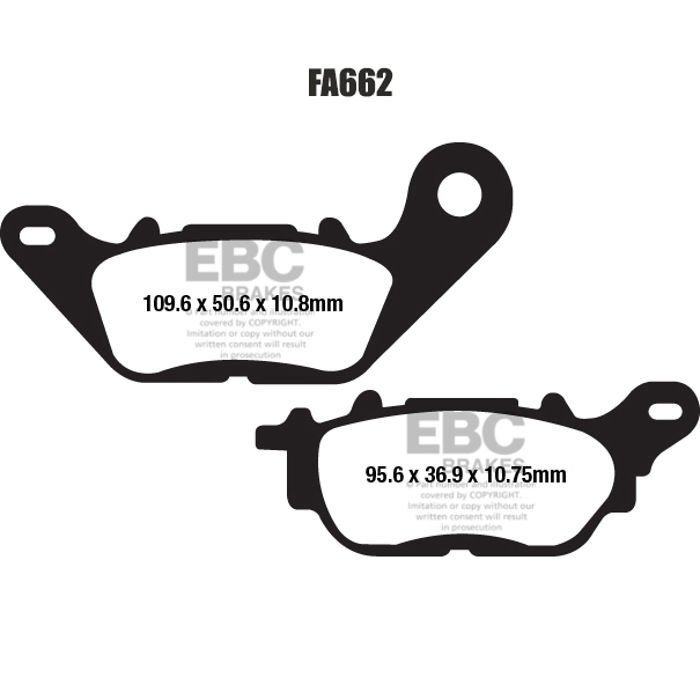 Ebc Arka Fren Balatası Organik Fa662 Yamaha Mt-25 & Yzf-r25 370