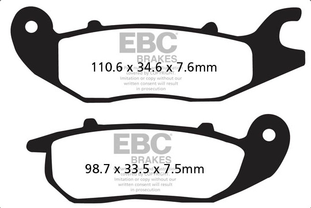 Ebc Fren Balatası Organik Fa375 Honda Transalp Xl 750 Sol Ön Cbr 125 Anf 125 Innova Msx 125 Grom 210