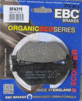 Ebc Fren Balatası Sfa319 Xvs Fjr 1300 Tmax 500 Yp400 Majesty 04 - 13 R Yp 400 S Majesty Abs 07-13 R Xp 500 S/t/v 268