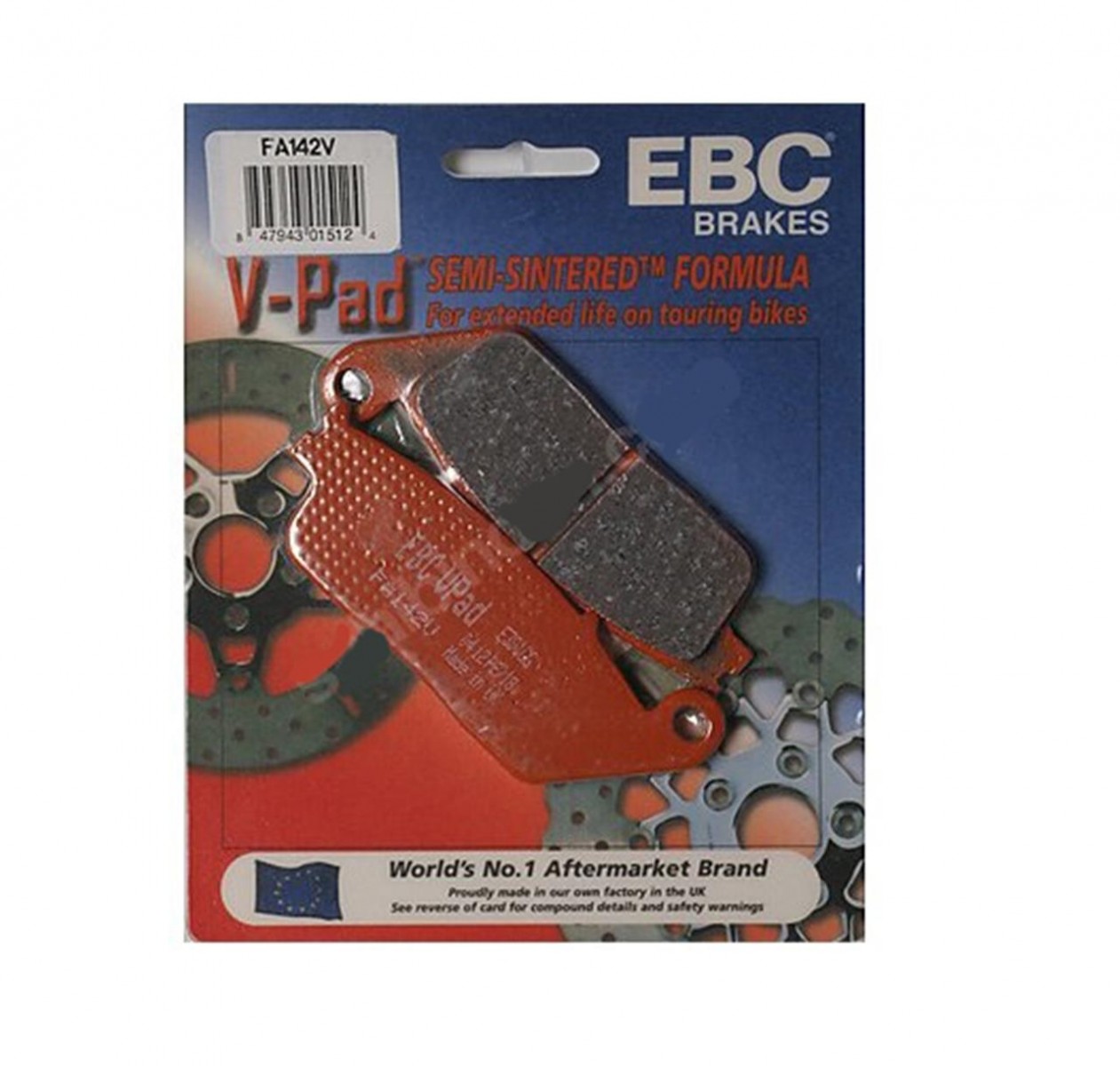 Ebc Fren Balatası Yarı Sinter Fa142v 2009-2016 Kymco Downtown 300i  Ön