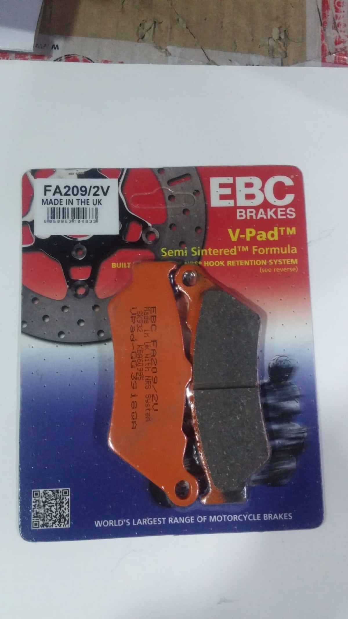 Ebc Fren Balatası Yarı Sinter Fa209/2v 2017-2020 Benelli Trk 502 X Ön