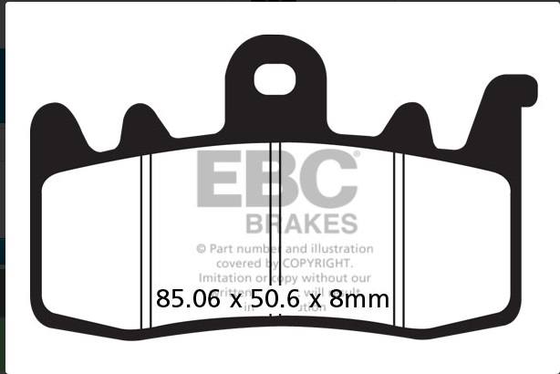 Ebc Fren Balatası Yarı Sinter Fa630v Cfmoto 450sr Can-am Spyder Bmw R1200 R Rs 2015-2019 Tıger 1200 Xcx 2016-2018 328