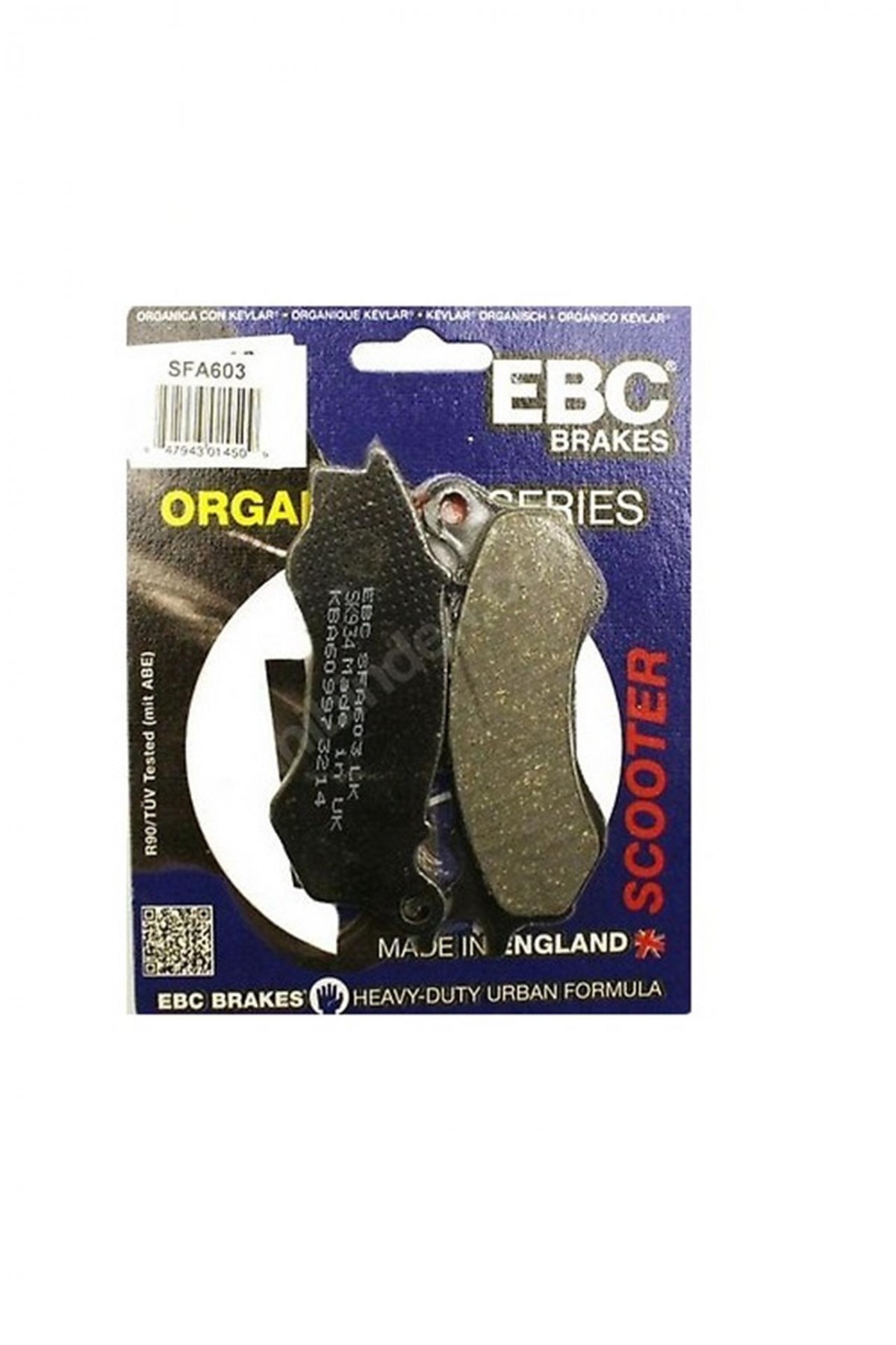 Ebc Organik Fren Balatası Sfa603 012-2017 Honda Pcx125 Uyumlu Ön Fren Balatası