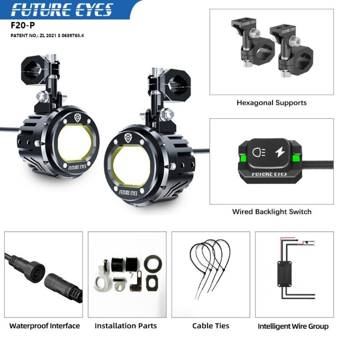 Future Eyes F20p Motosiklet Sis Farı Takım 120w
