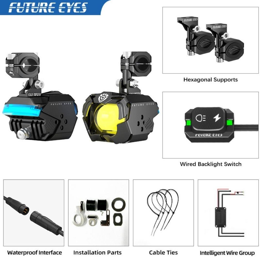 Future Eyes F30p Motosiklet Sis Farı Takım 120w Mavi Angel