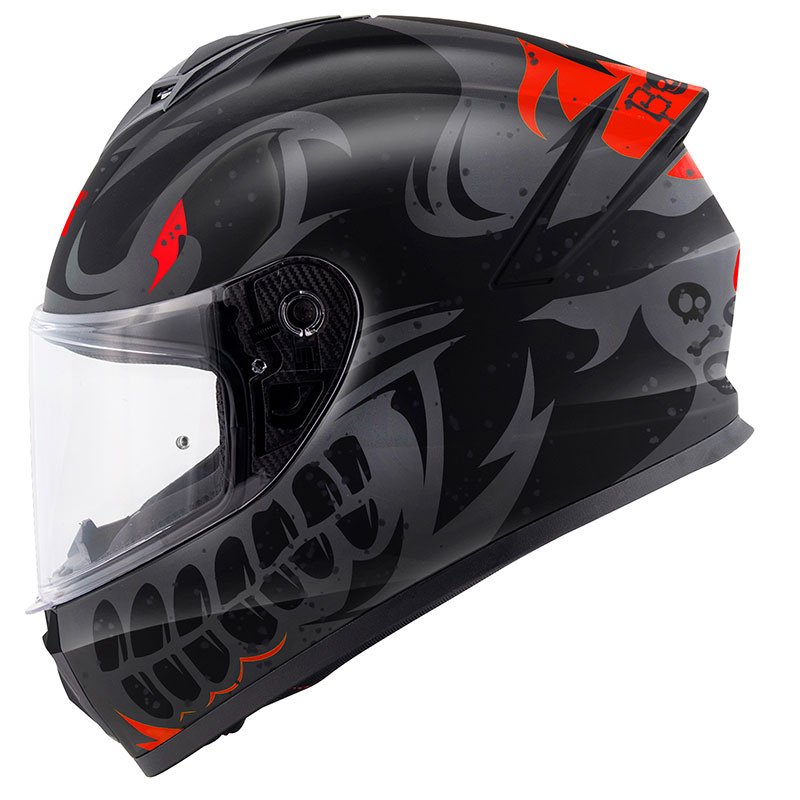 Gıvı 50.x Bones Kask Kapalı Mat Siyah-kırmızı