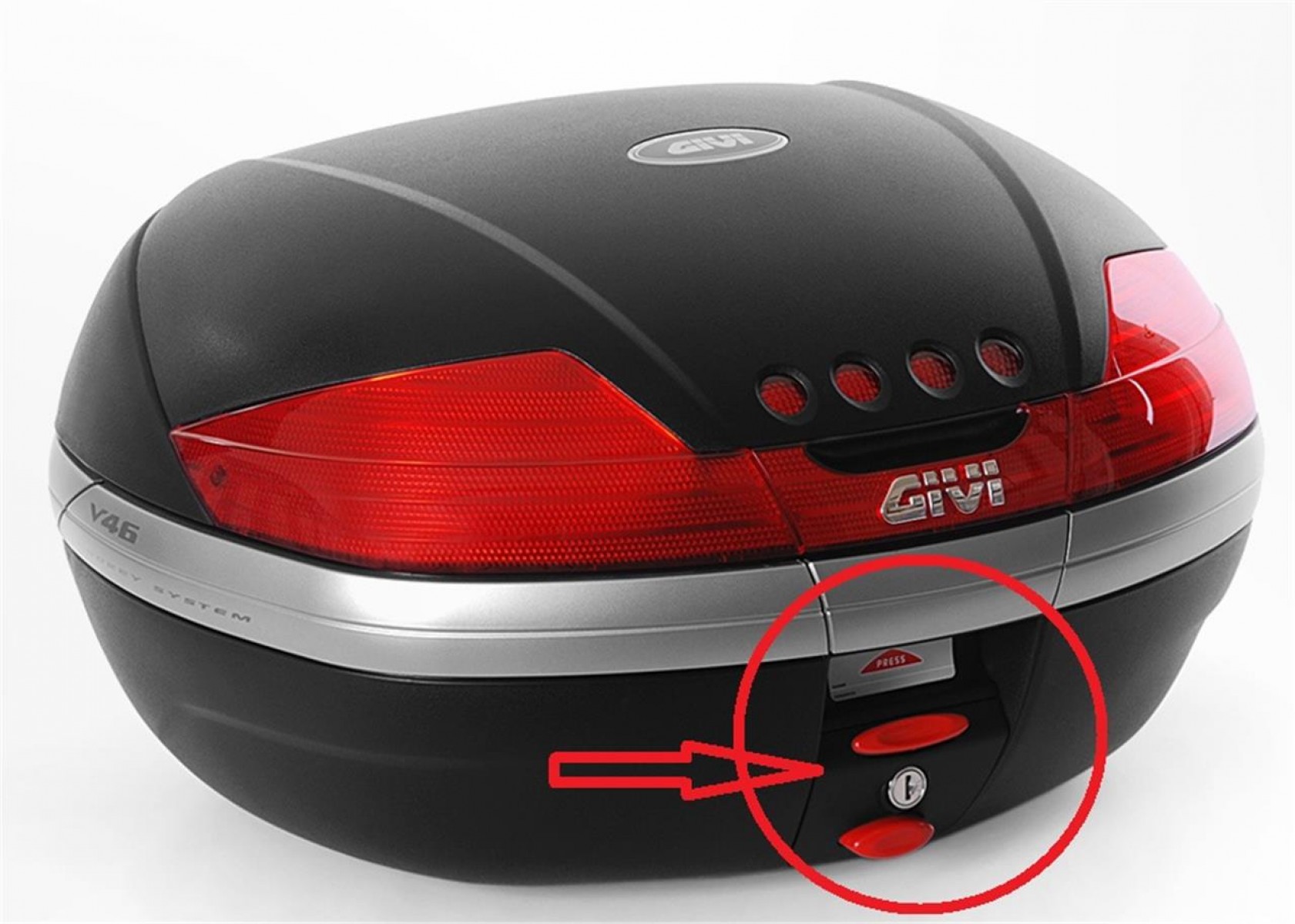 Gıvı Z641nm2 Çanta Kilit Mekanizması Kırmızı Anahtarlı V46-v35