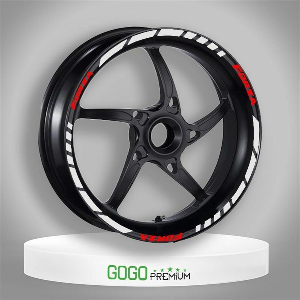 Gogo Jant Şeridi Beyaz-kırmızı Honda Forza 250