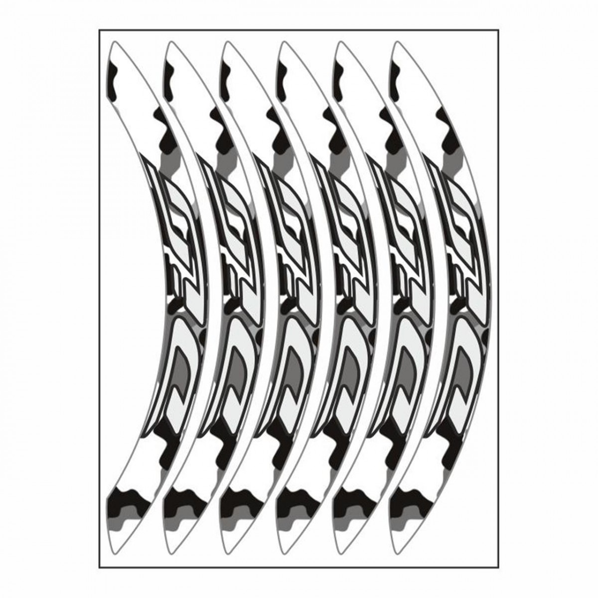 Gogo Jant Şeridi Geniş Kamuflaj Beyaz Honda Dıo 110