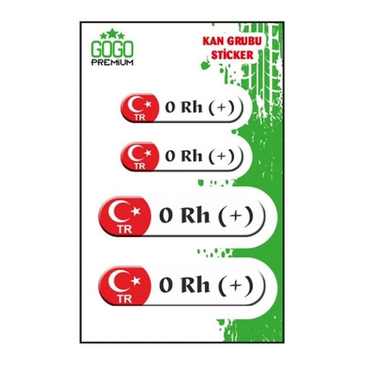 Gogo Kan Grubu Iıı 0 Rh(+)  Damla Etiket Beyaz