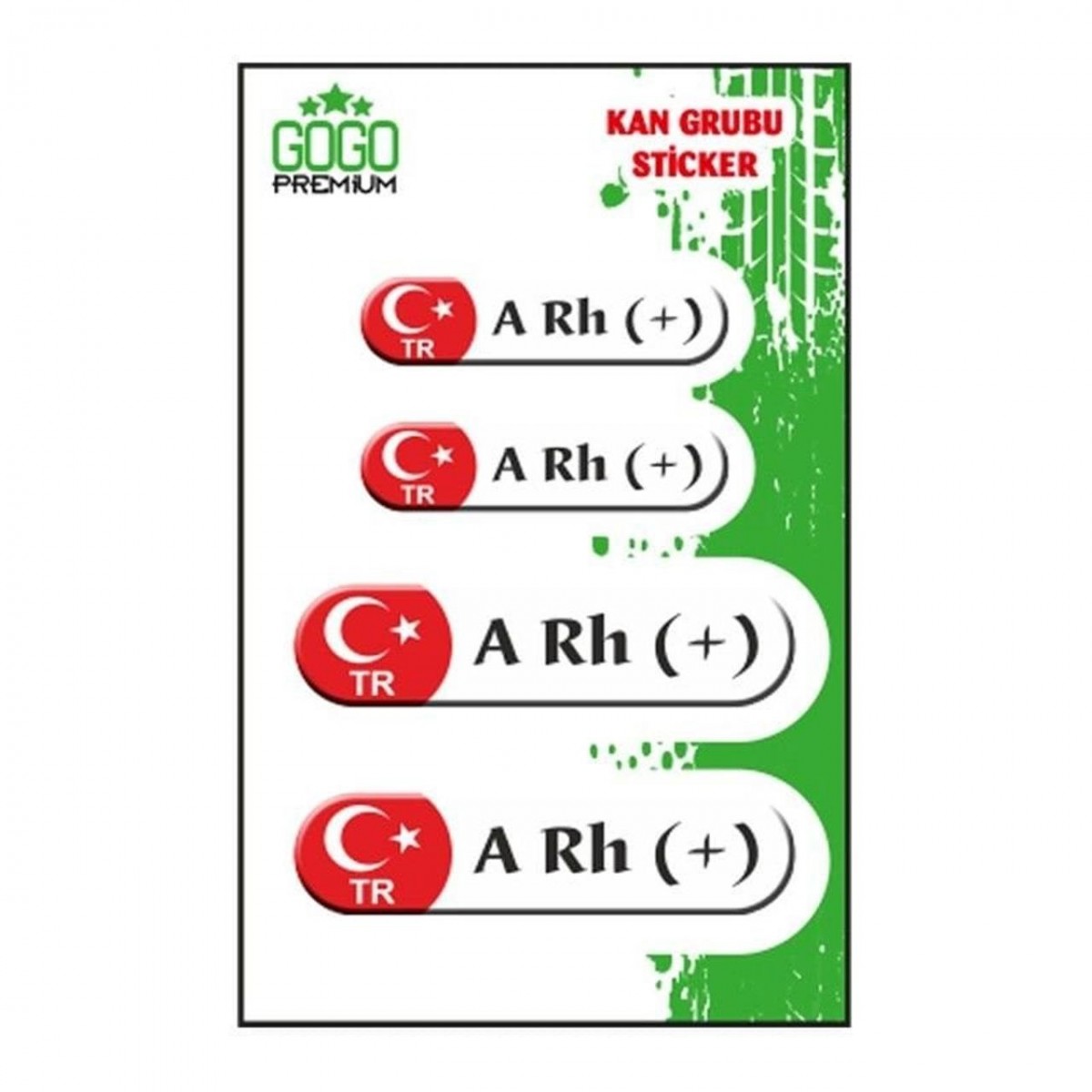 Gogo Kan Grubu Beyaz Dörtlü Damla Etiket Iıı A Rh(+)