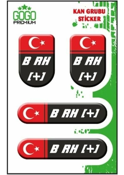 Gogo Kan Grubu Siyah Dörtlü Damla Etiket Iıı B Rh(+)