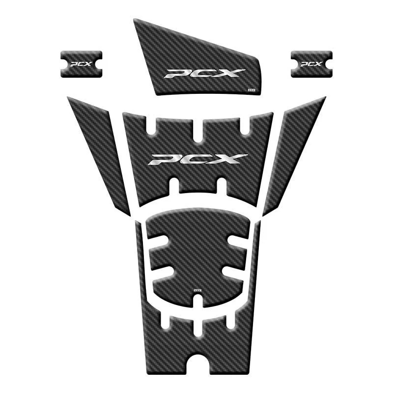 Gogo Tank Pad 001 8 Parça Honda Pcx 125 2025 Siyah Karbon