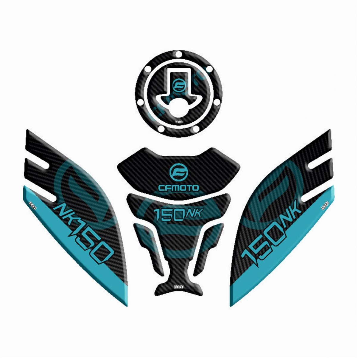 Gogo Tank Pad 001 Siyah-turkuaz Cfmoto 150 Nk